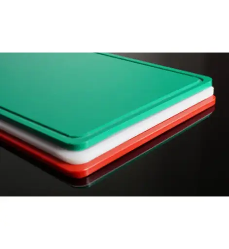 TAGLIERE IN POLIETILENE CON CANALINA RACCOGLI LIQUIDI SP. 0,8 CM VARI COLORI E DIMENSIONI